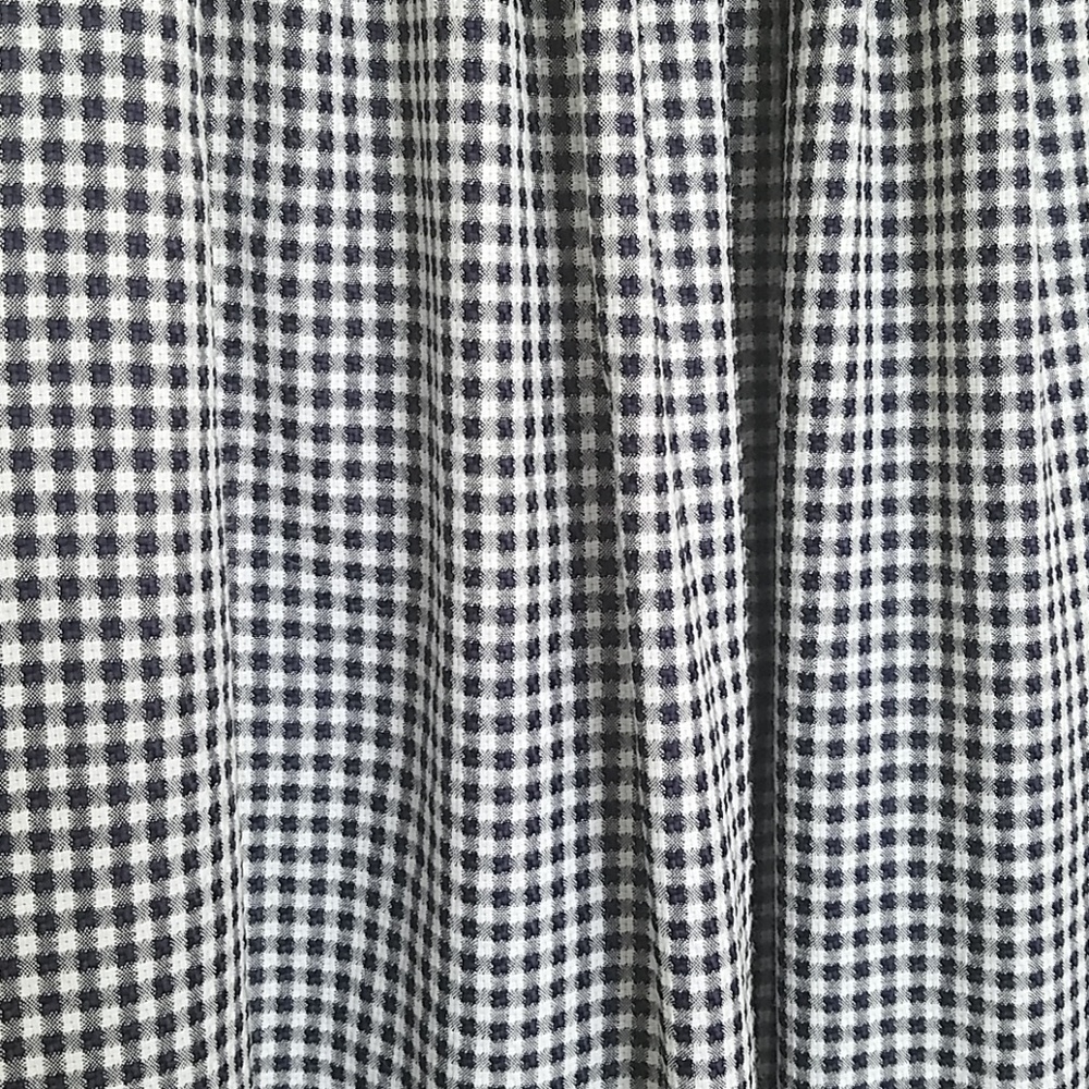 Blue and white checkered midi skirt - Picture 2 of 5